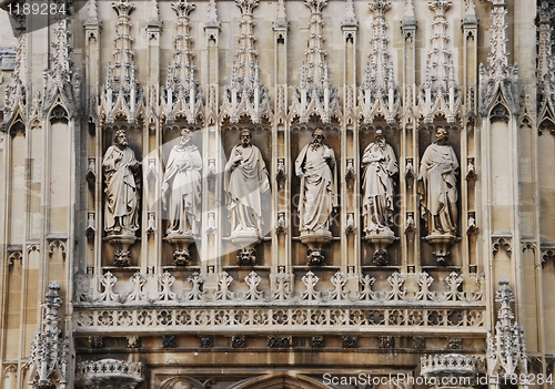 Image of Entrance of Gloucester Cathedral (sculptures detail)