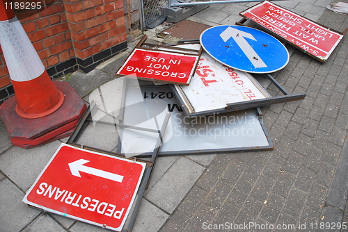 Image of Rusty road signs