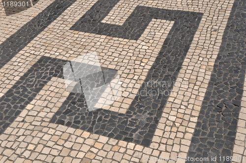 Image of Portuguese sidewalk pavement