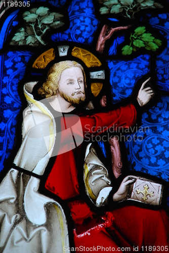 Image of Religious stained glass window