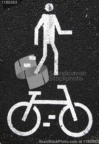 Image of Pedestrian and bicycle sign