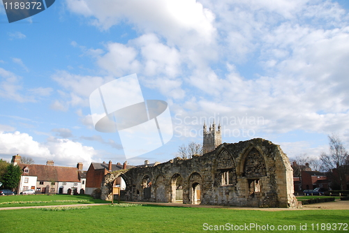 Image of St Oswald's Priory ruins in Gloucester