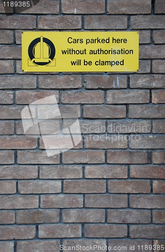 Image of Clamping sign