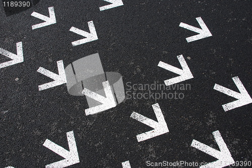 Image of Asphalt with arrows