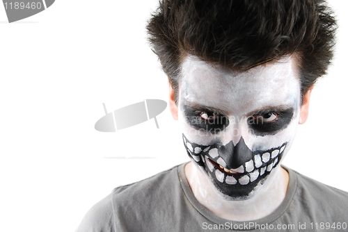Image of Creepy skeleton guy (Carnival face painting)