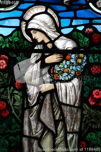 Image of Religious stained glass window