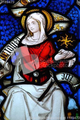 Image of Religious stained glass window