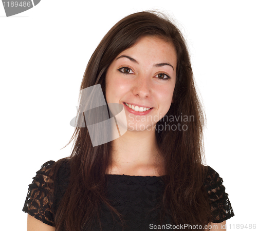 Image of Young woman in dress