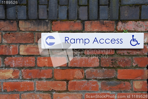 Image of Ramp access sign