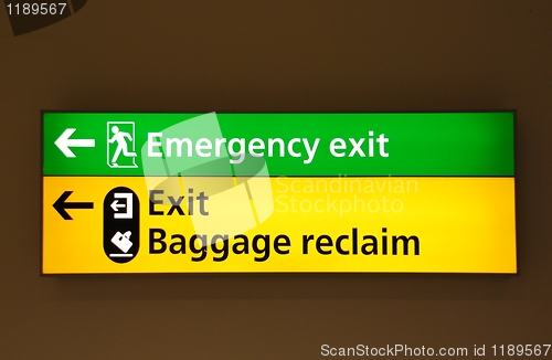 Image of Informational signs at the airport