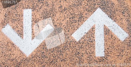 Image of Asphalt with arrows