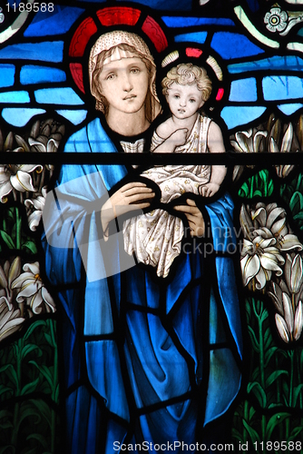 Image of Religious stained glass window