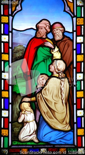 Image of Religious stained glass window