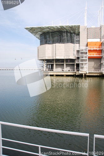 Image of Modern Oceanarium building in Lisbon, Portugal