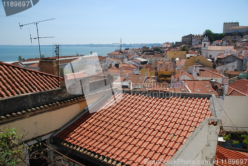 Image of Alfama rooftops view in Lisbon