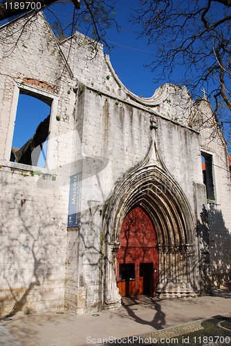 Image of Carmo Church ruins in Lisbon, Portugal