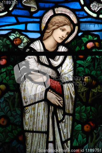 Image of Religious stained glass window