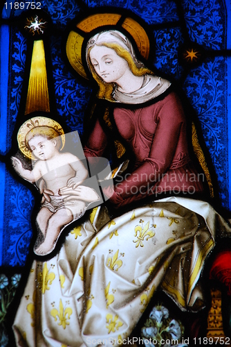 Image of Religious stained glass window