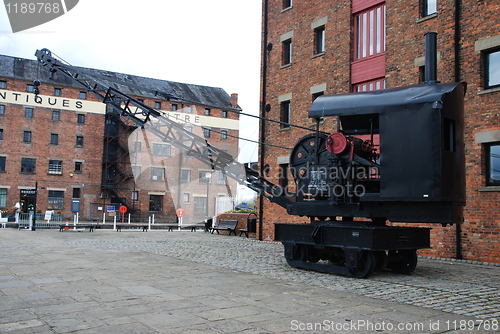 Image of Railway crane on Gloucester docks