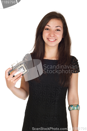 Image of Young woman in dress