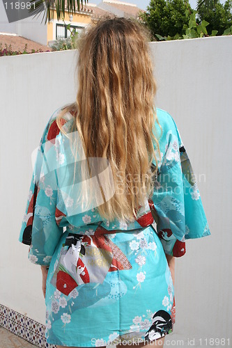 Image of Girl dressed in kimono