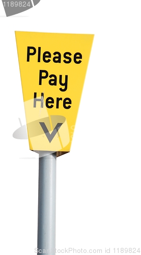 Image of Please pay here sign