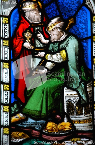 Image of Religious stained glass window