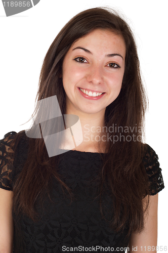 Image of Young woman in dress