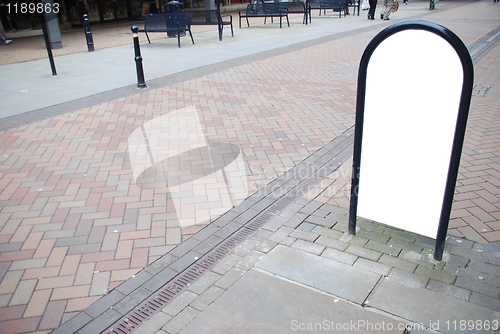 Image of Billboard on the sidewalk