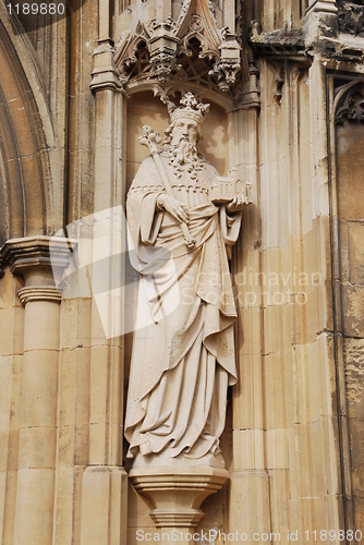 Image of Entrance of Gloucester Cathedral (sculpture detail)