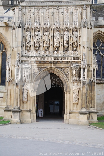 Image of Entrance of Gloucester Cathedral (sculptures detail)