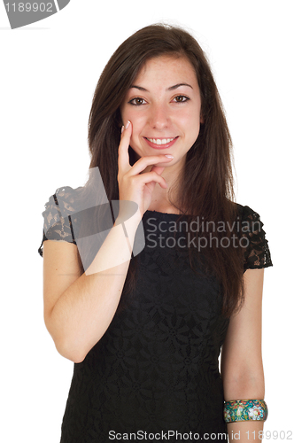 Image of Young woman in dress