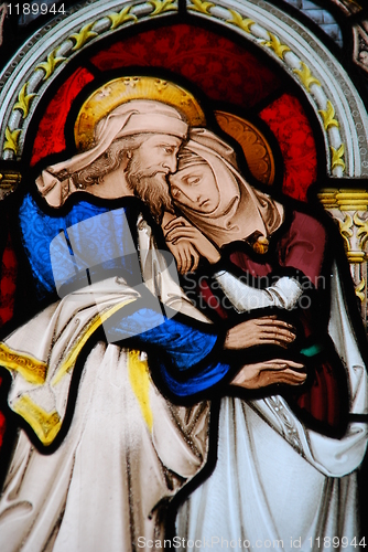 Image of Religious stained glass window