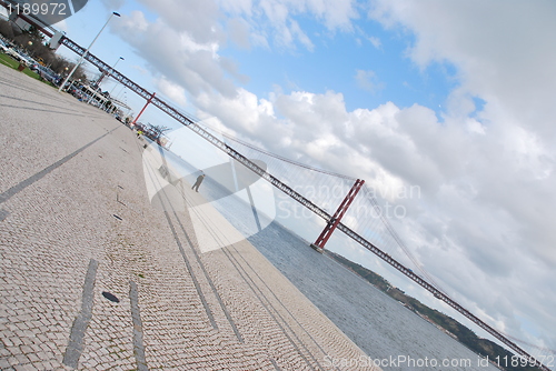 Image of 25th April bridge in Lisbon, Portugal