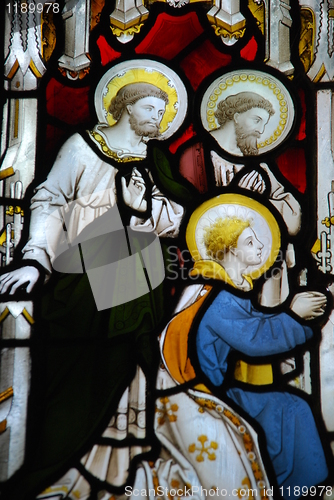 Image of Religious stained glass window