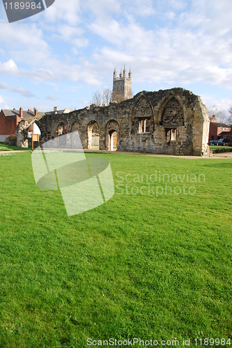 Image of St Oswald's Priory ruins in Gloucester