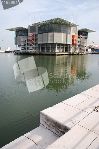 Image of Modern Oceanarium building in Lisbon, Portugal