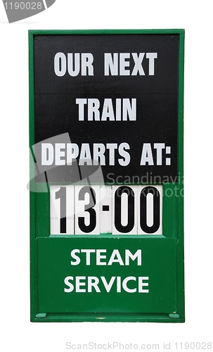 Image of Vintage train placard