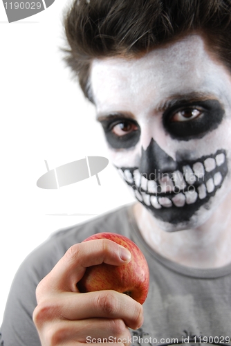 Image of Don't eat just apples (skeleton guy concept)