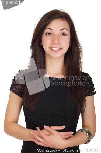 Image of Young woman in dress