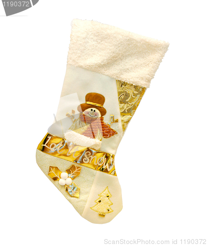 Image of Gold Christmas sock