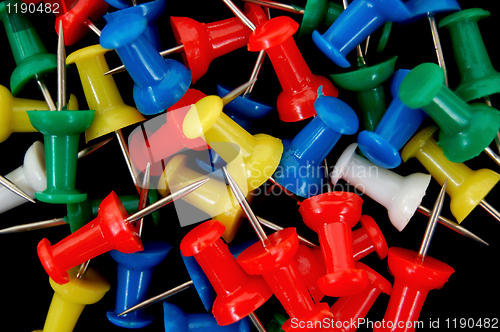 Image of colored push pins