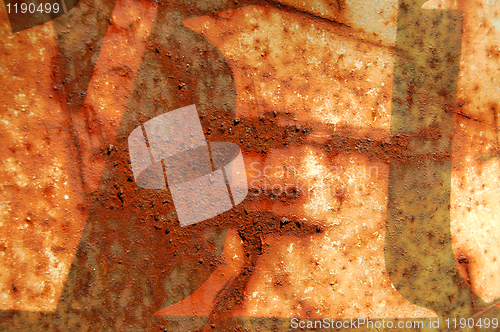 Image of rusty type stencil