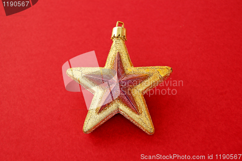 Image of Christmas golden star decoration