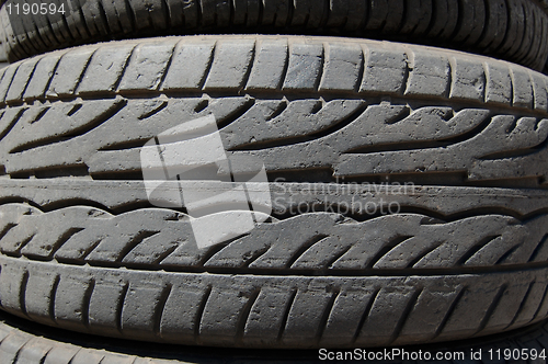 Image of rubber tires detail