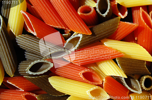 Image of penne pasta background