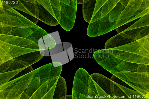 Image of transparent green shapes