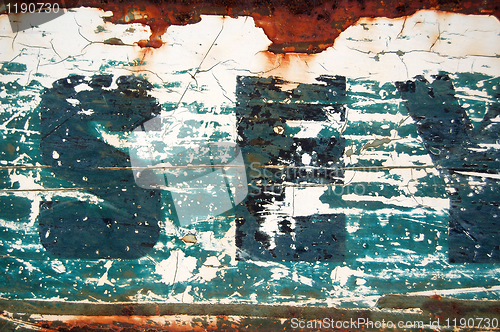 Image of weathered type stencil