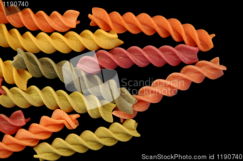 Image of fusilli twirls pasta background