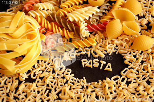 Image of various kinds of pasta